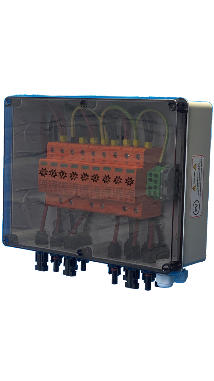 DC-GENERATOR-ANSCHLUSSKASTEN / MC-4 / 3-STRING / T1+T2 / T2
