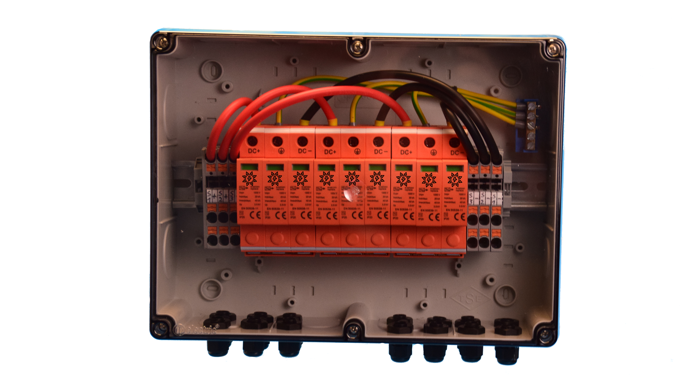 DC-Generatoranschlusskasten Direktanschluss  WAGO Push In Klemme / 3-String /3 MPP / T1+T2 oder T2