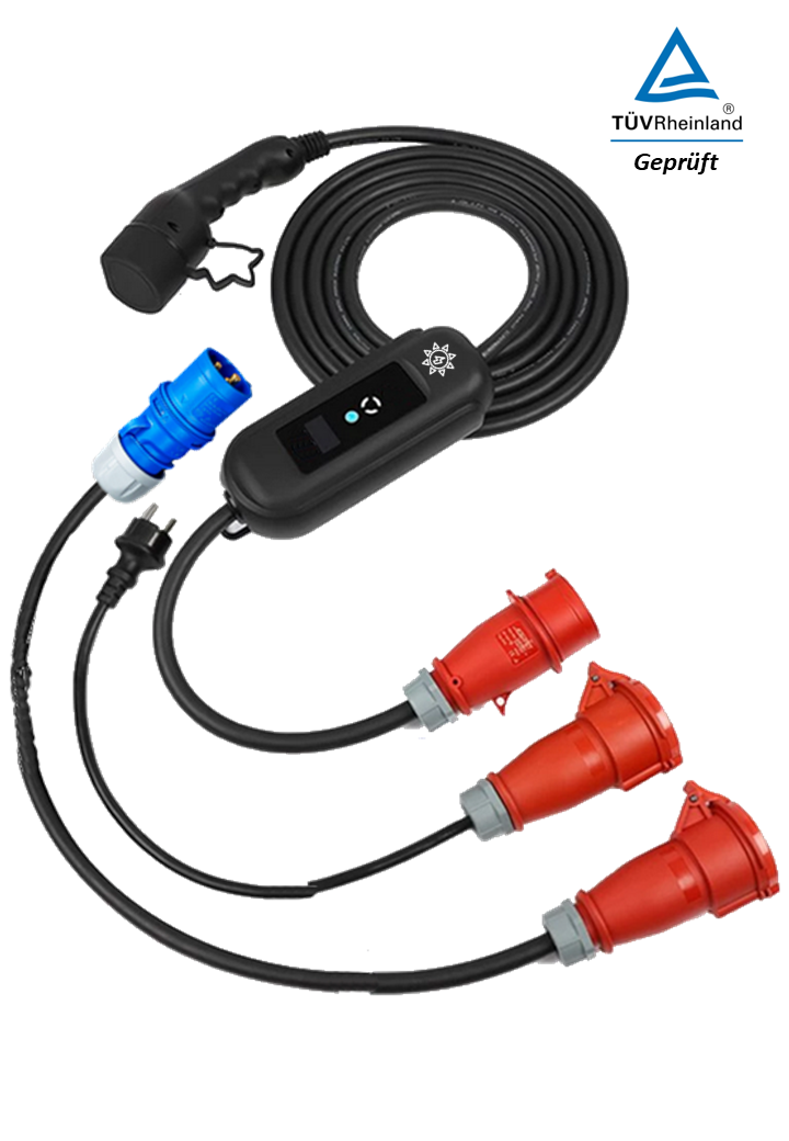 Wallbox / Mobiles Ladegerät / 11 KW / Inklusive Adapterset / Optima-Portable / Statisches-Lastmanagement