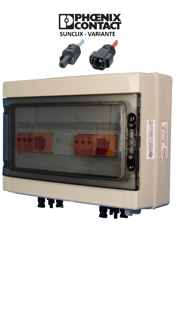PHOENIX-CONTACT Sunclix / GAK / GENERATOR-ANSCHLUSSKASTEN / DC 2-STRING / T1+T2 / T2 / DC-Trennschalter / 2x MPP Überspannungsschutz