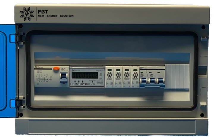 Anschlussverteiler / Unterverteiler für Wallboxen 11 / 22 Kw. inkl. FI Typ A und Überspannungsschutz