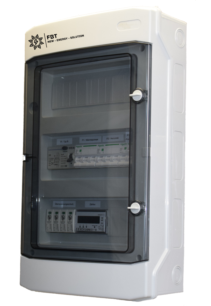 Anschlussverteiler für Wärmepumpen / Unterverteiler Wärmepumpe / MID-Series / MID-Zähler / FI-Typ B / Überspannungsschutz / §14a EnWG